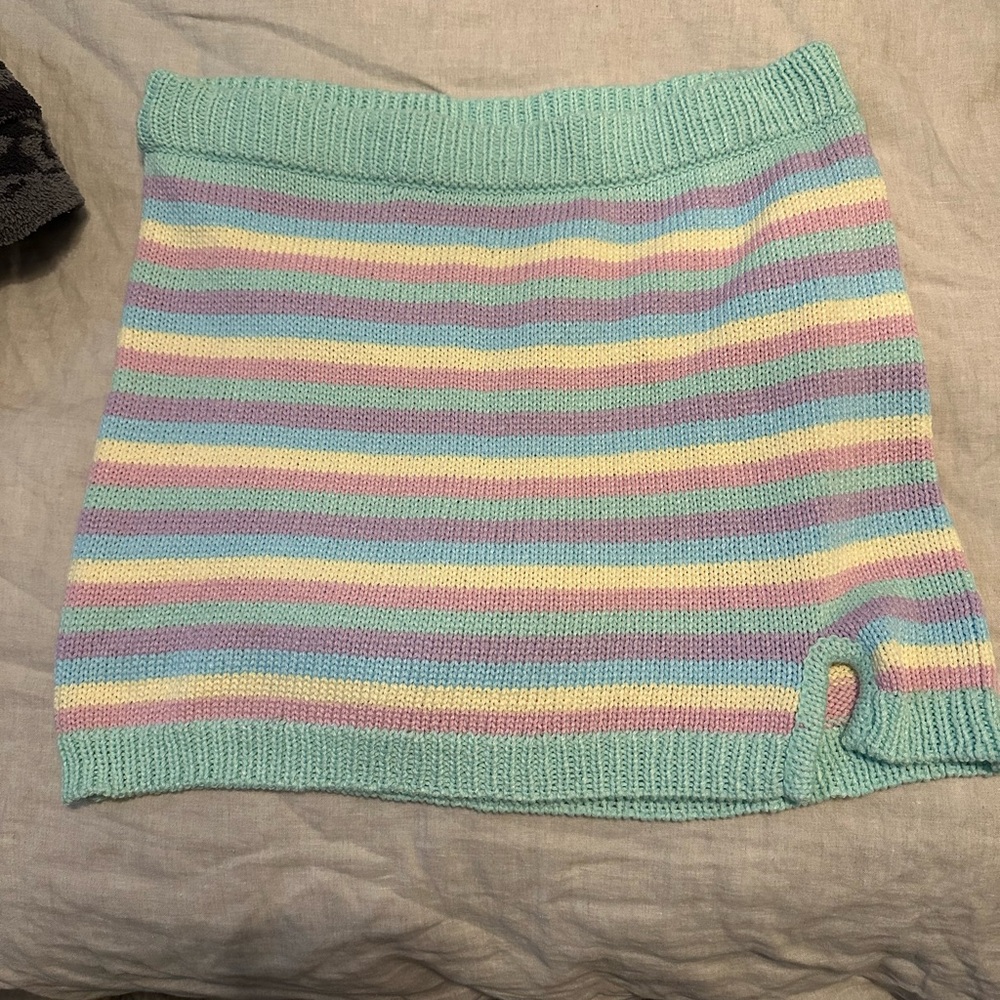 Striped Pastel Knit Skirt Show me your mumu XL